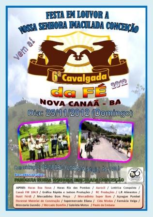 CARTAZ CAVALGADA DA FÉ - 2012