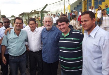 Ico Gomes, Nenê de Marotinho, Jaques Wagner, Murilo Veiga e Welton Amado(Foto: Ibicaraí Política)