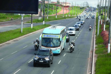 Simulação de escolta para a Copa das Confederações