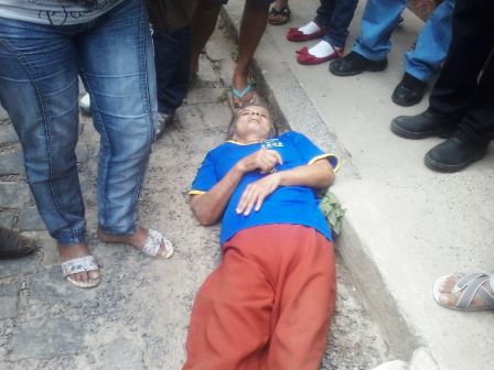 Vítima ficou na rua por quase uma hora