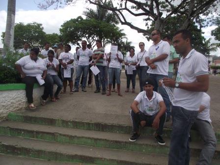 Agentes de Saúde participaram de manifestação em Iguaí (Foto: Iguaí Mix)