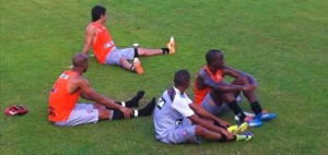 Vitória treinando