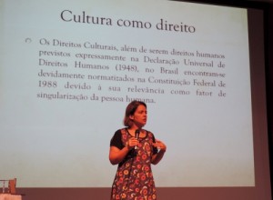 Adriana Facina fala no último dia da Semana de Gestão e Políticas Culturais (Foto: Iguaí Mix)
