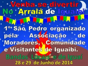 Cartaz feito pelos moradores de Iguaibi