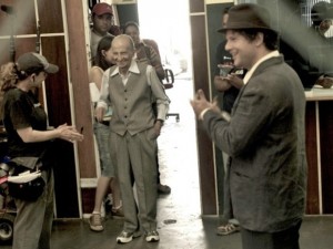 Jorge Loredo e Selton Mello no set de 'O palhaço', filme de 2011 do qual o ator participou (Foto: Divulgação)