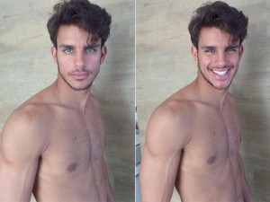Artur Medeiros nas fotos que fez na agência para testar sua fotogenia (Foto: 40 Graus Models)