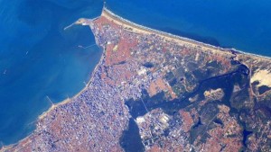 Costa de Fortaleza vista do espaço (Foto: Nasa)