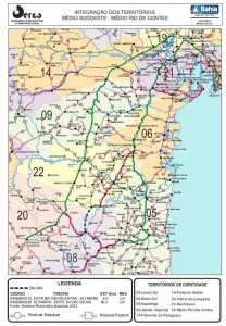 Mapa mostra, em traços pontilhados, a ligação de Iguaí ao distrito de Valentim, estrada de 42 Km