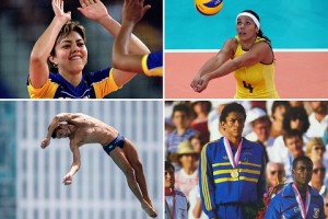 Leila, Paula Pequeno, Hugo Parisi e Joaquim Cruz (Fotos: Getty Images e brasil2016.gov.br) 