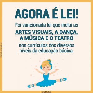 artes visuais, dança, música e teatro