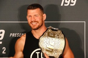 Bisping rebateu Weidman no Twitter  (Foto: Evelyn Rodrigues) 