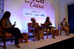 Makota Valdina, Rita Santana e Babi Souza  debateram sobre a força feminina (Foto: Iguaí Mix)