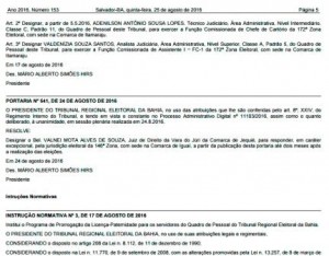 Diário Oficial_juiz eleitoral Iguaí