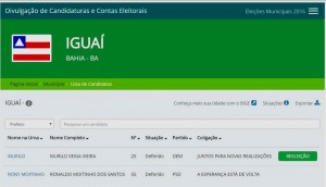 (Reprodução / Site do TSE)