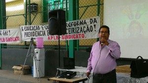 O advogado da APLB, Italmar Nogueira Filho, falou sobre a Reforma da Previdência (Foto: APLB Sindicato / Iguaí)